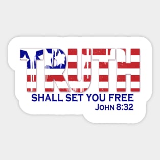 Truth Shall Set You Free John 8:32 Christian Design Sticker